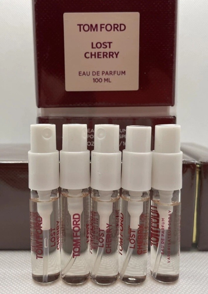 5 X Tom Ford Lost Cherry 2 ML, EDP Sample Spray, Free Shipping + Free Sample TF2