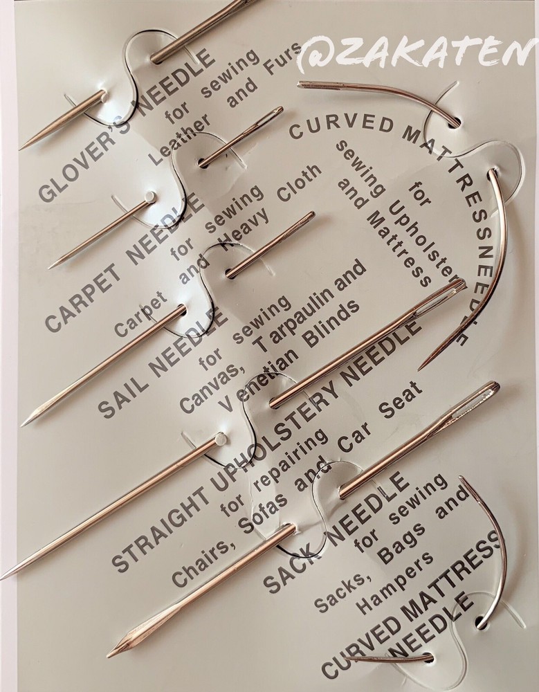 7PCs Repair Sewing Needles Kit Upholstery Carpets Canvas Leather Curved USSeller
