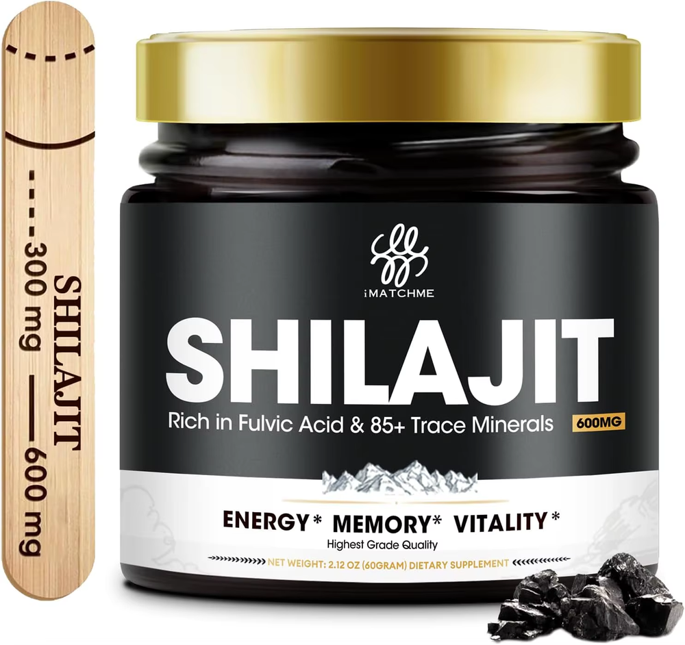 Shilajit Pure Himalayan Organic Resin - Gold Grade Shilajit Resin with Fulvic Ac