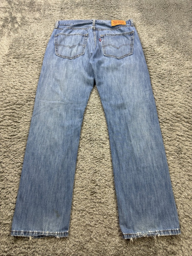 Levis 505 Jeans Men 32x30 Regular Fit Straight Leg Medium Wash Workwear Denim