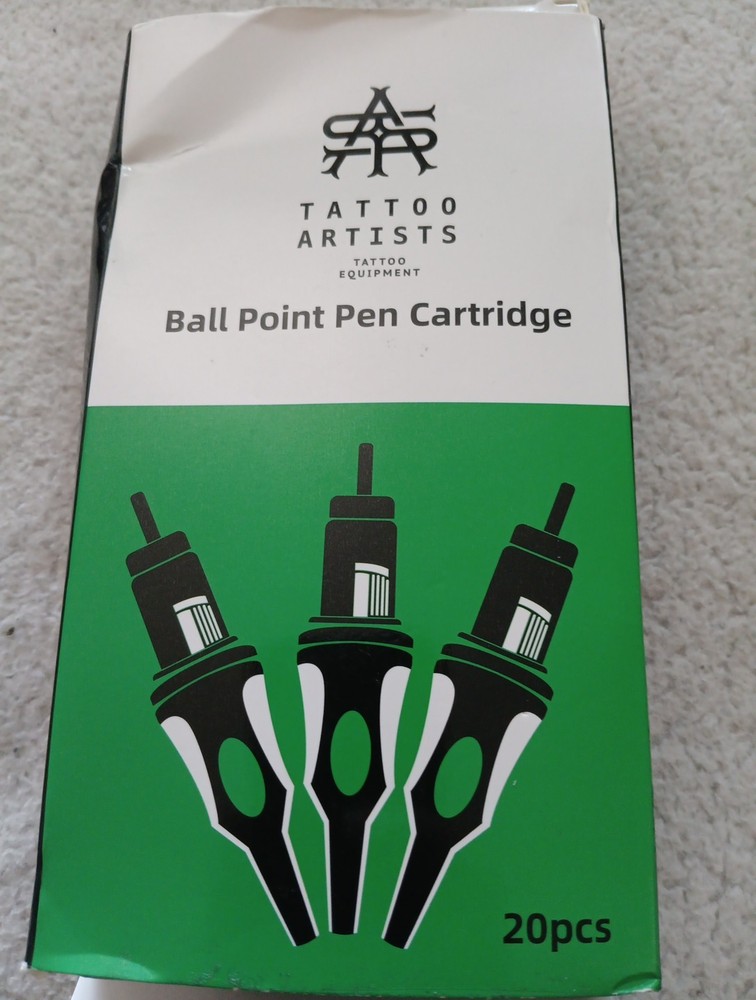 20pcs Ballpoint Tattoo Cartridge Needles for Stippling & Sketch Practice