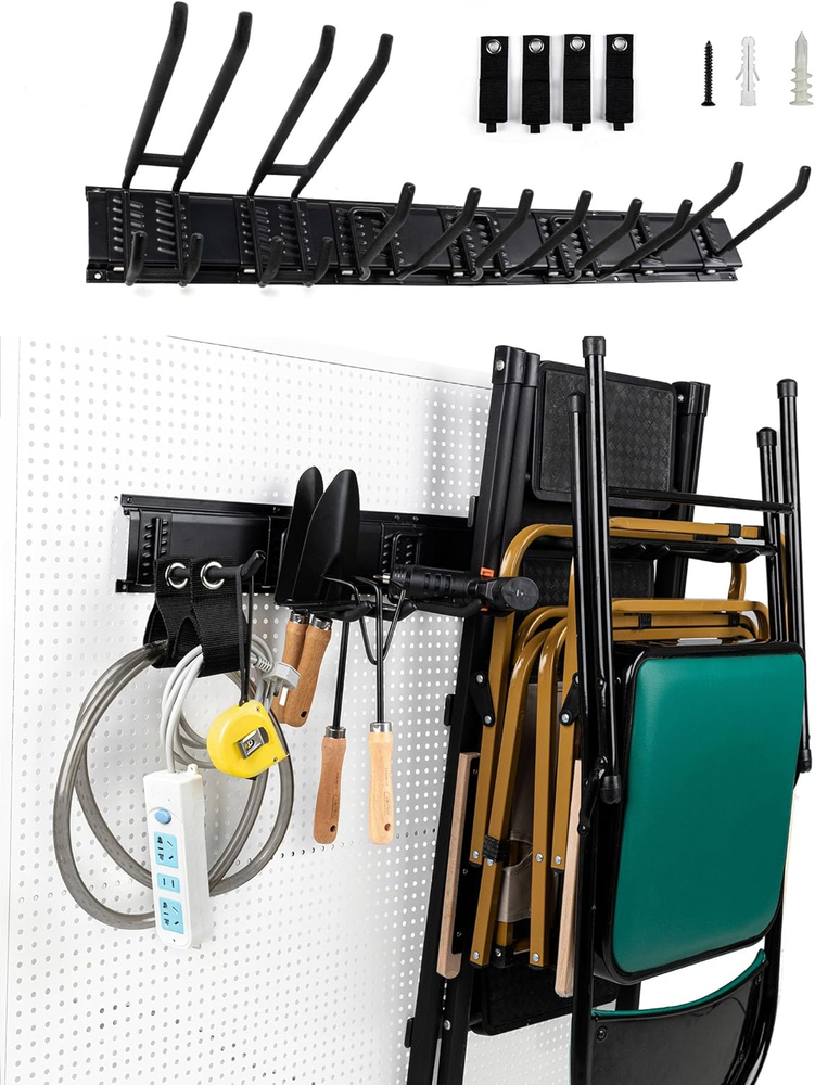 48-Inch Heavy-Duty Wall Mount Tool Organizer for Garage Storage Holds 539Lbs