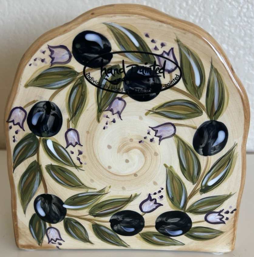 Hand Painted Provincial Olives Napkin Holder Replacement