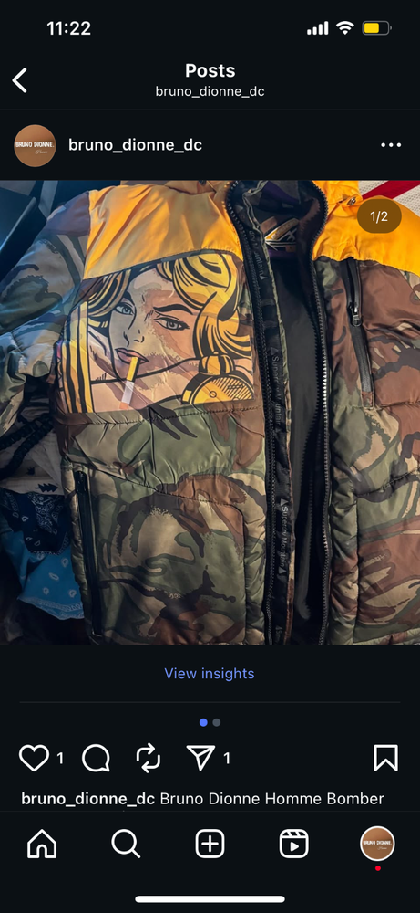 Super dry collab local Designer jacket/coat w/graphic comic print