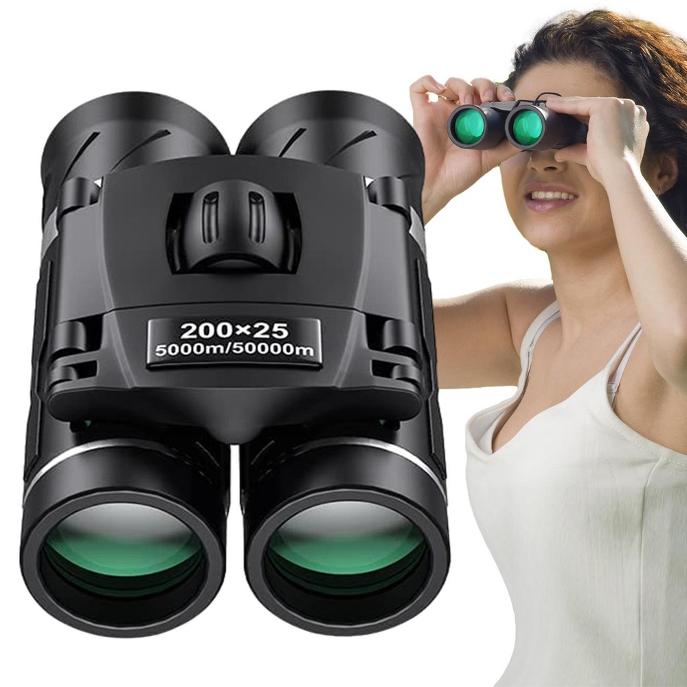 High-Powered 200X25 Compact Waterproof Binoculars for Bird Watching & Hunting