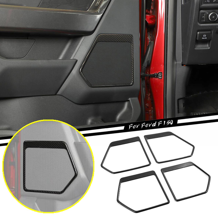 Ford F150 2021-2023 Carbon Fiber Door Speaker Cover Trim Frame