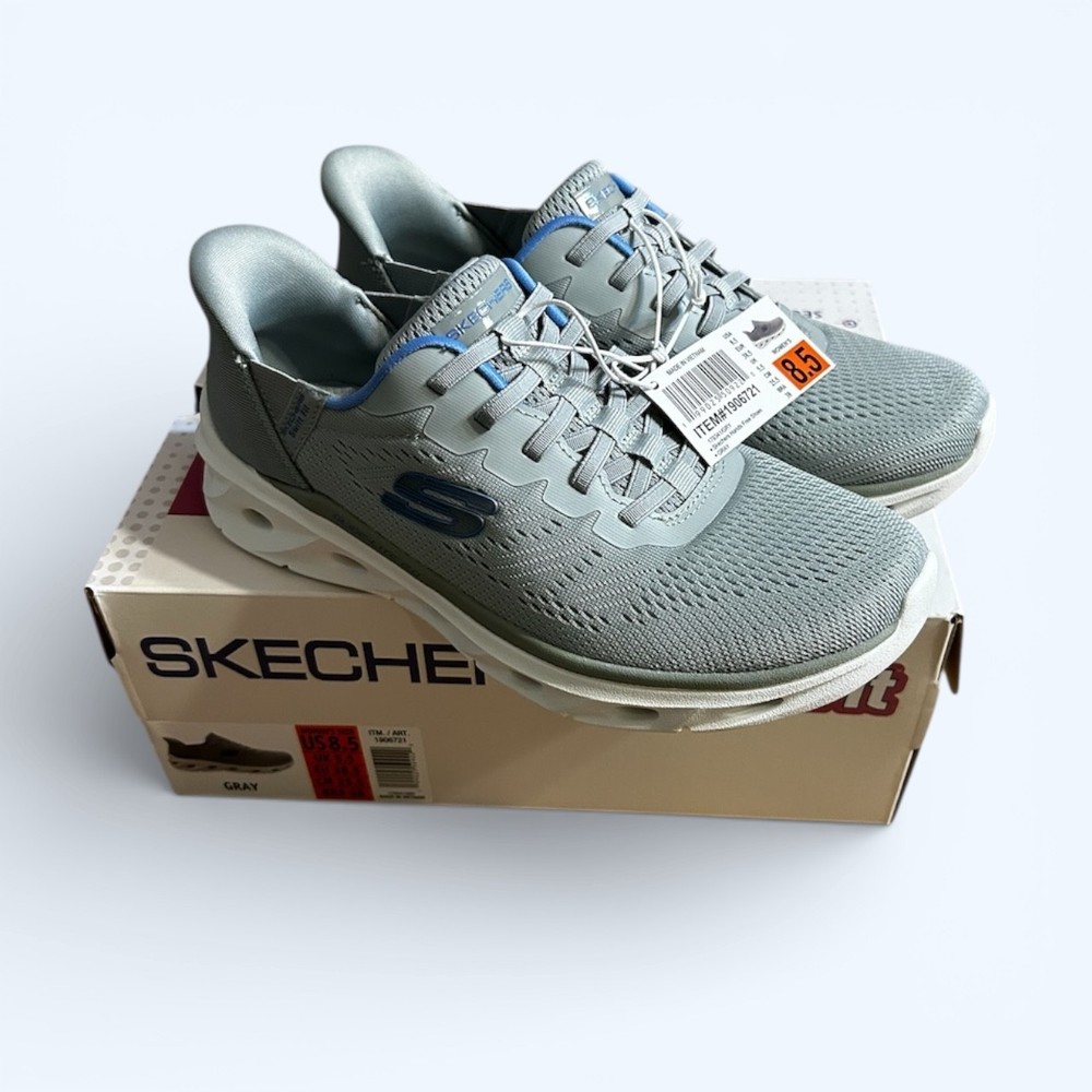 Skechers Women's Glide Step Sneaker Hands Free Swift Fit Gray Size 8.5