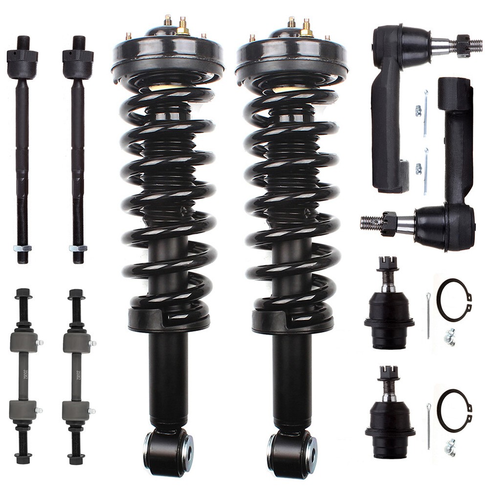 2009-2013 Ford F-150 2WD Front Suspension Kit with Struts Sway Bar Tie Rods Ball Joints  