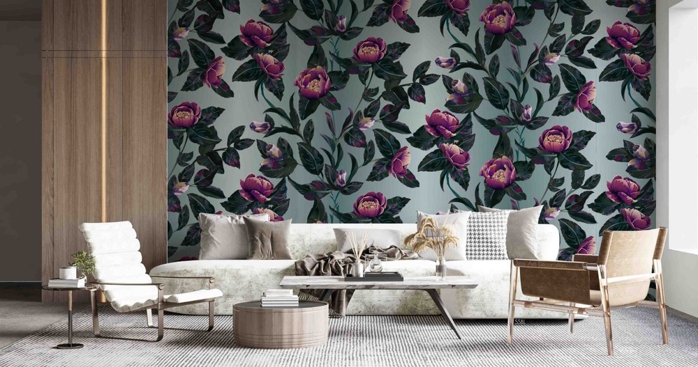 3D Baroque Style Flowers Pattern Wall Murals Wallpaper Murals Wall Sticker 46