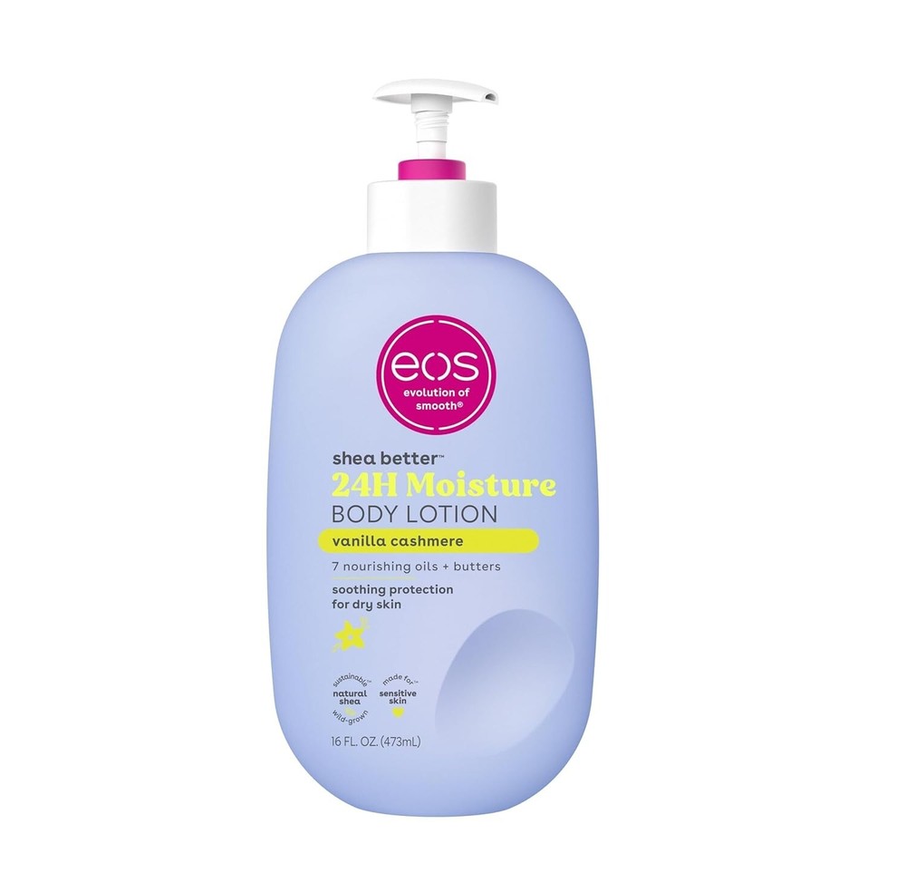 EOS Shea Better Vanilla Cashmere Body Lotion – 24-Hour Moisture for Light Skin