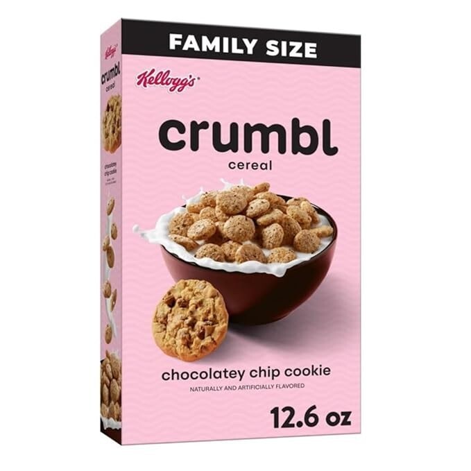 Limited Time Kellogg's Crumbl Chocolatey Chip Cookie Cereal 20.99 oz-image