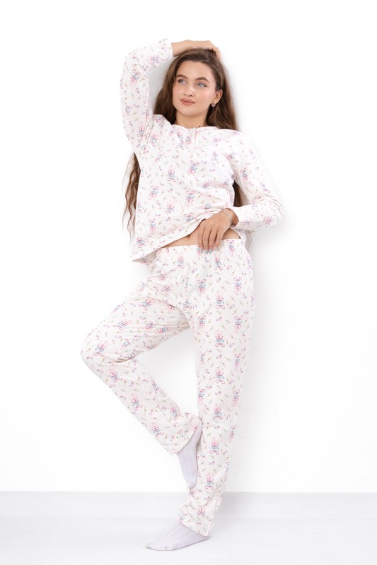 Pajama Set (women) – Soft Cotton Fleece, Long Sleeve & Pants, , Demi-season, ...