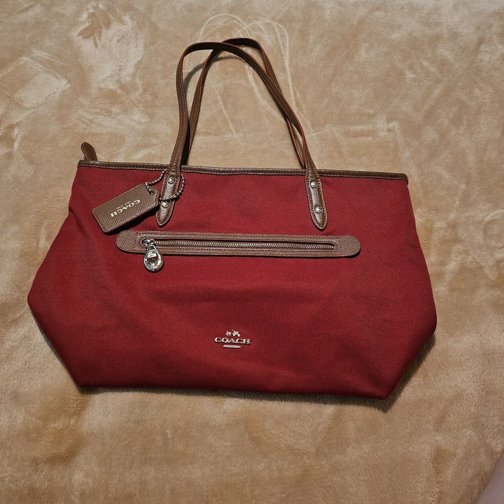 Coach Classic Red Sawyer Tote Purse