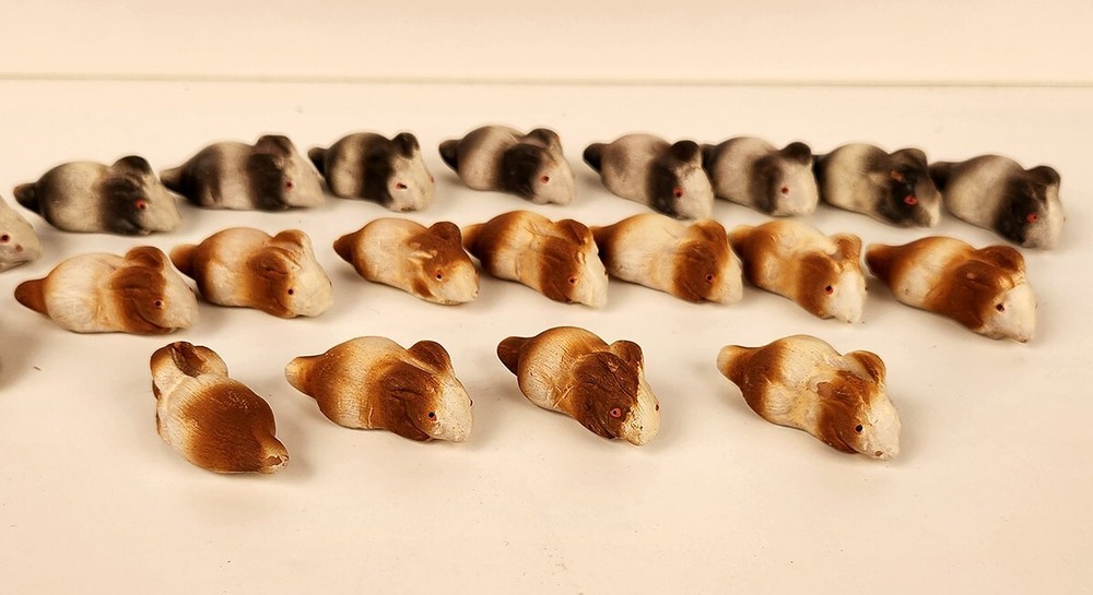 Vintage J. Puig Nativity Animals Rabbits/Bunnies 21 Piece Set Spain Hand Painted