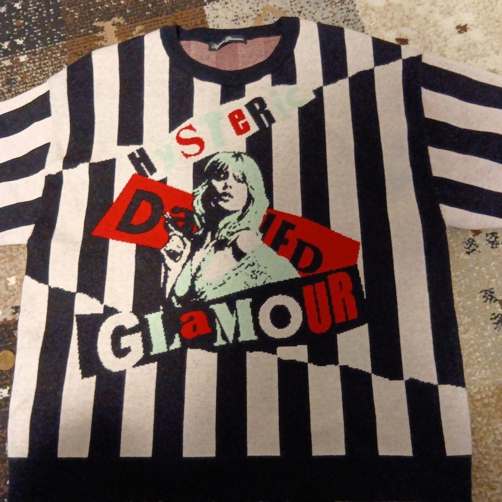 Hysteric Glamour Logo Knit Sweater Free Size Autumn Winter Near Mint