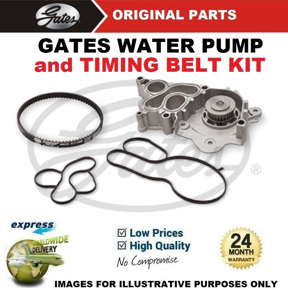 GATES WATER PUMP & TIMING BELT KIT for AUDI A3 1.2 TFSI 2014->