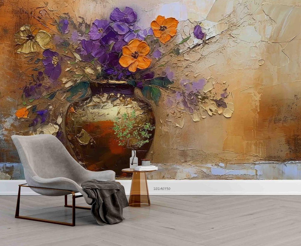 3D Flower Arrangement Oil Painting Wall Murals Wallpaper Murals Wall Sticker 2