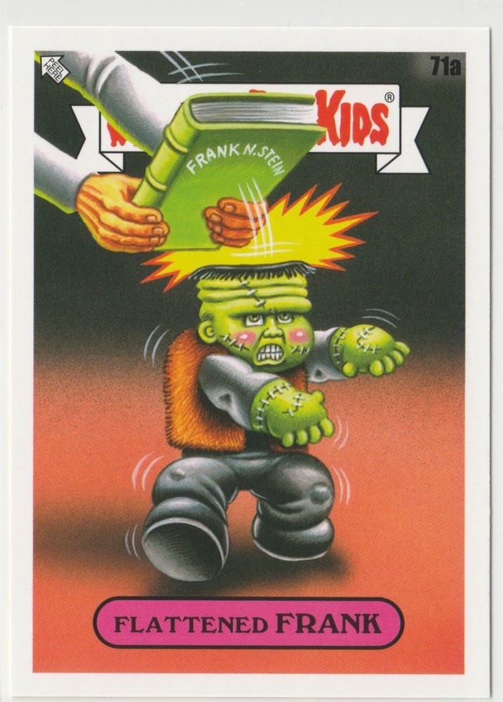 Flattened Frank 71a Garbage Pail Kids GPK 2022 Book Worms Trading Card