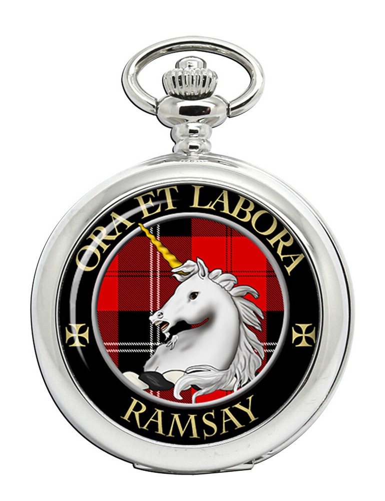 Ramsay Scottish Clan Engraved Vintage Pocket Watch  
