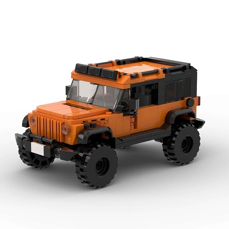 LEGO MOC Jeep Wrangler Orange Speed Champions Style Fast Shipping Gift for Car Fans