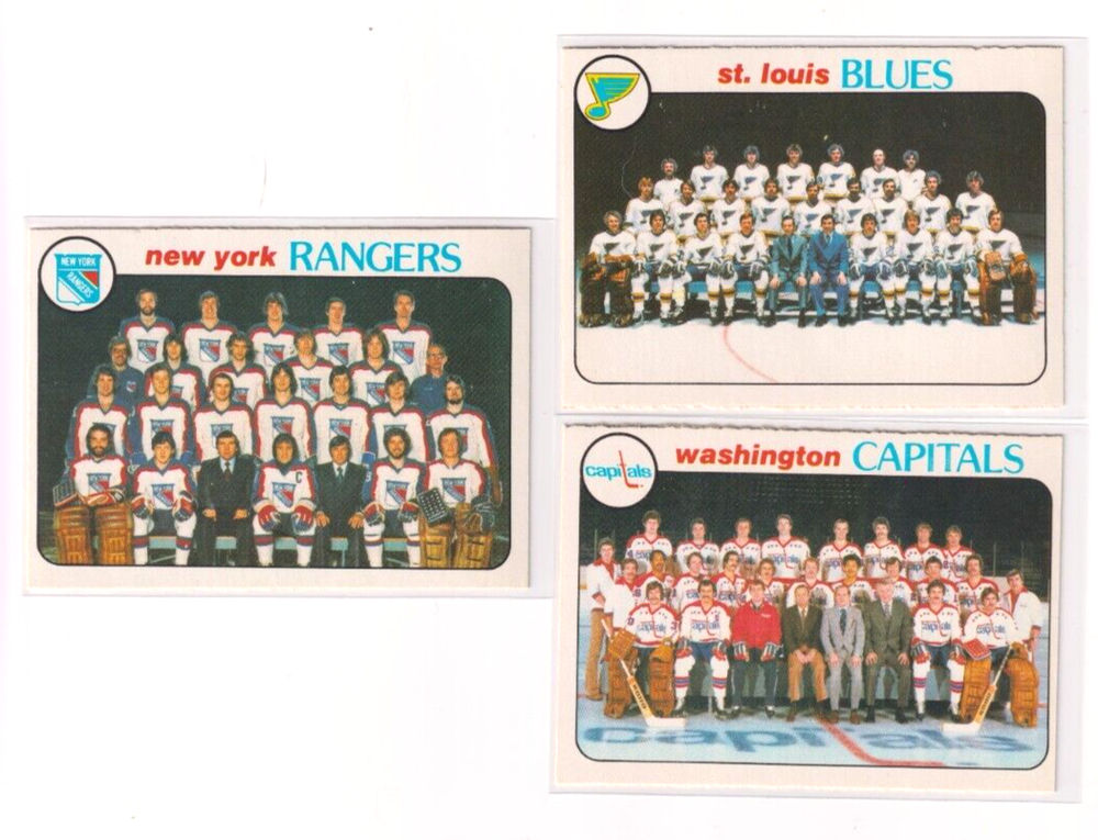 1978-79 O-Pee-Chee Washington Capitals Team Checklist Card 208 Unmarked  