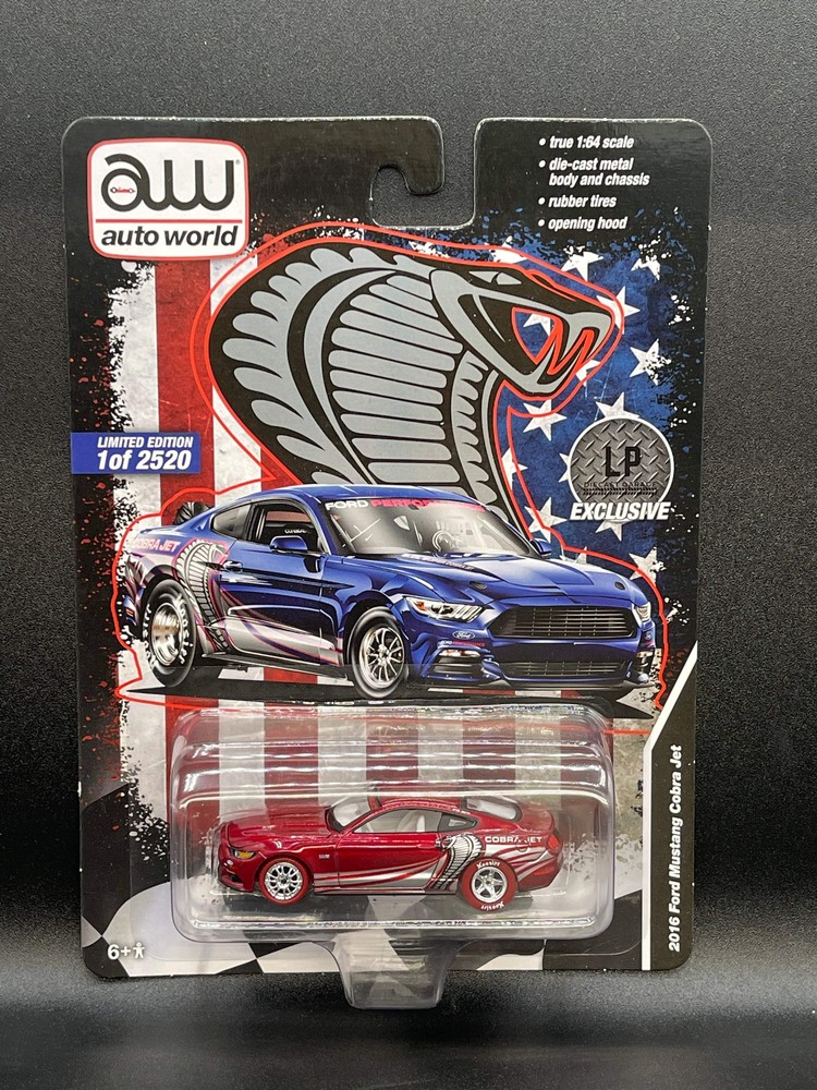 Ultra Red Chase 2016 Ford Mustang Cobra Jet Blue 1:64 Diecast LP Exclusive