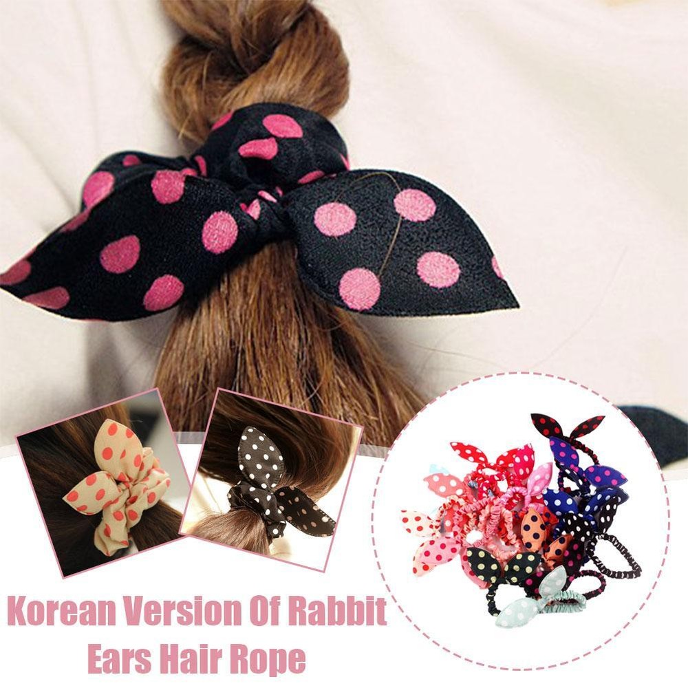 Cute Rabbit Ear Hair Bands for Girls Soft Elastic Headwear Baby Hair Accessories L0G9