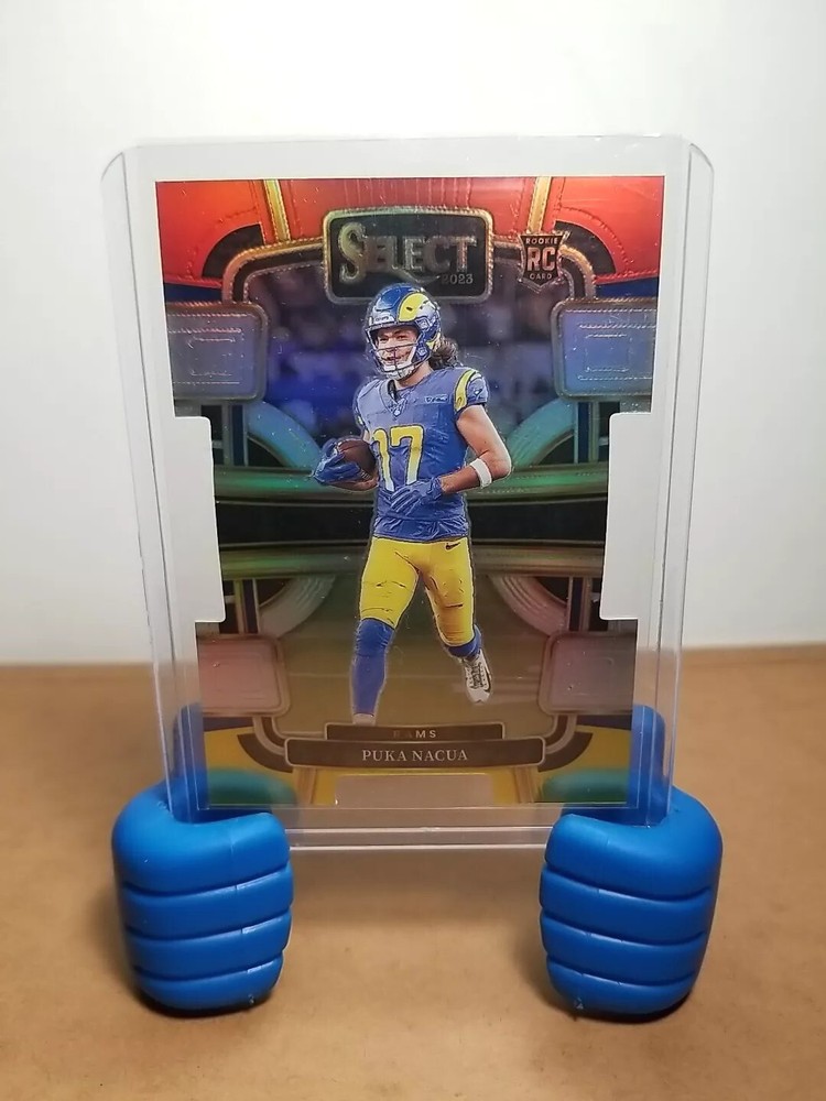 Puka Nacua 2023 Panini Select Concourse Red & Yellow Prizm Die-Cut #56 Rams