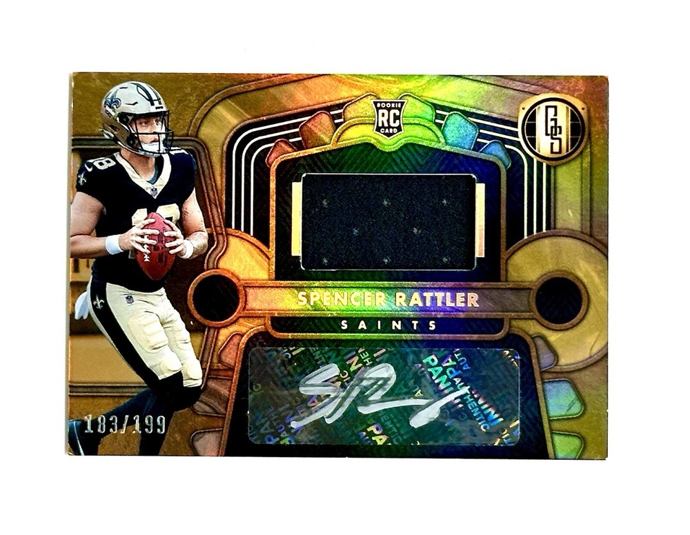 2024 Panini Gold Standard Spencer Rattler RPA /199 RC ROOKIE PATCH AUTO Saints