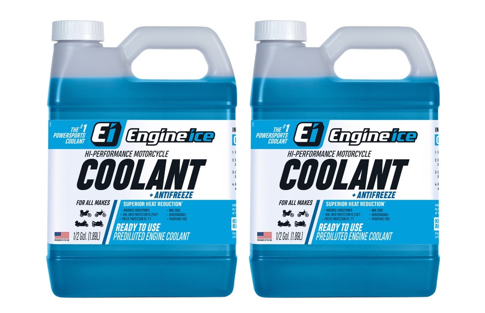 Qty 2 of ENGINE ICE 1/2 GAL High Performance Coolant Non-Toxic Biodegradable