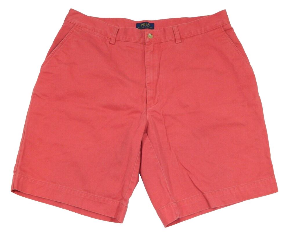 Men's Polo Ralph Lauren Softer Chino Shorts Size 34 Red Tag 36 Measured  