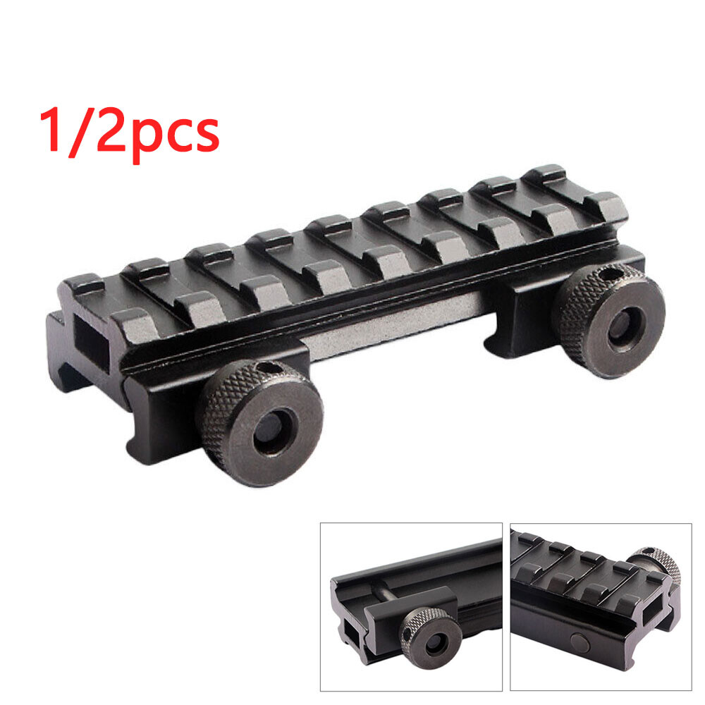 Low Profile 8-Slot Scope Riser Mount for 20mm Picatinny Rails