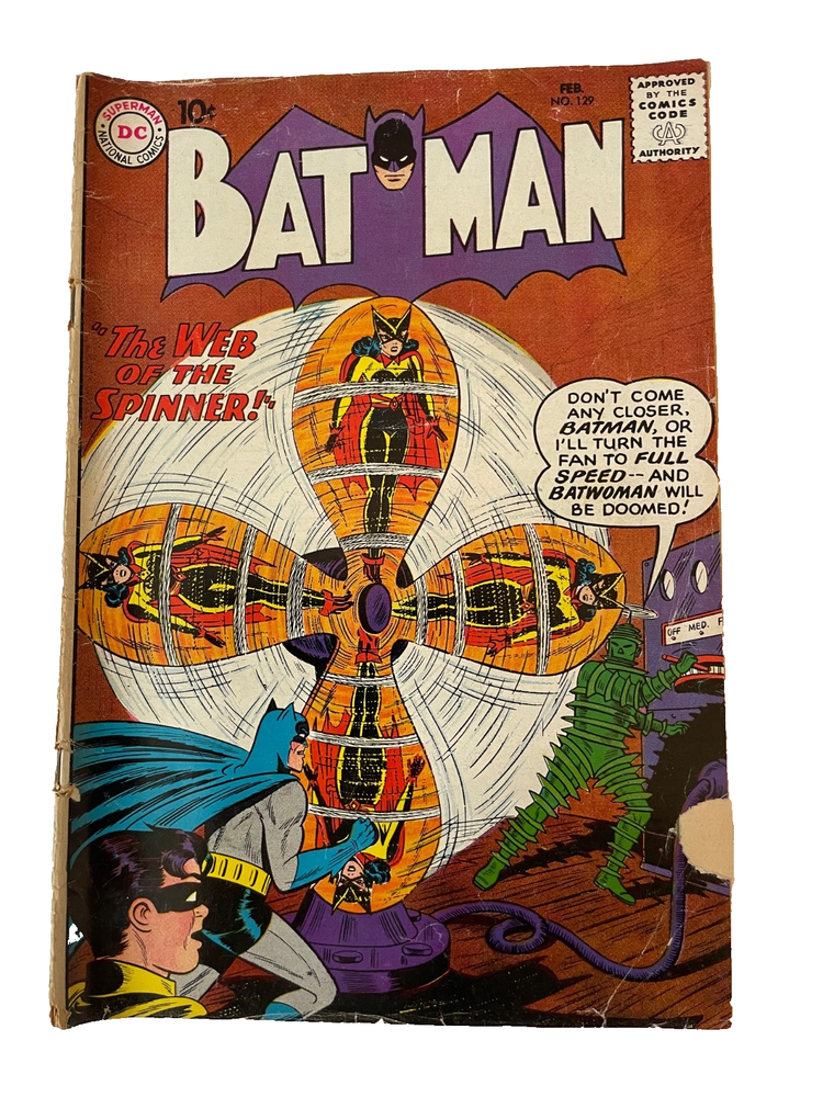 Rare 1960 DC Comics Batman #129 Featuring Robin & Web of Spinner Retold 🦇