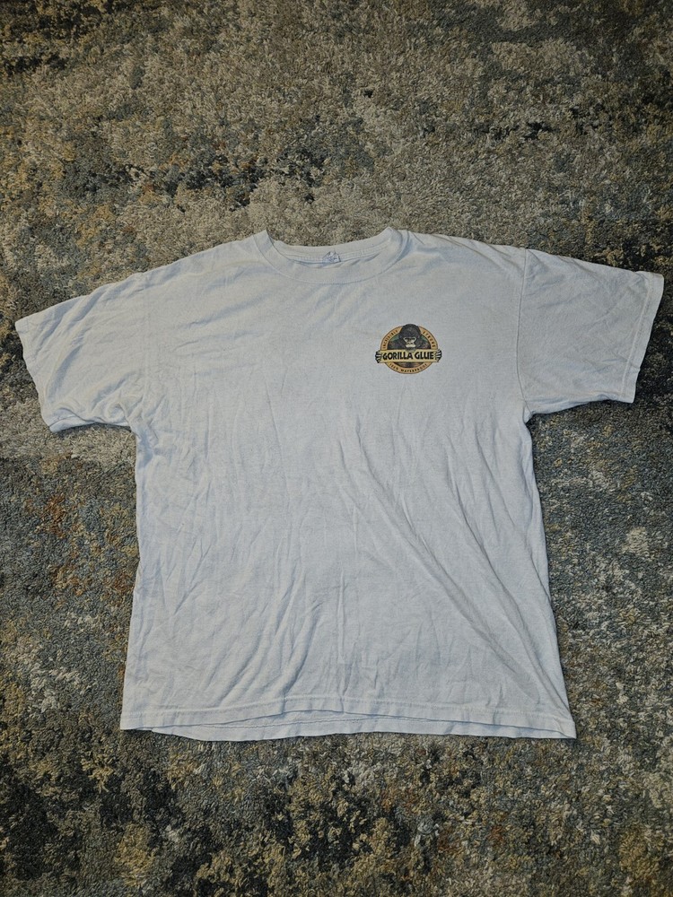 Vtg Gorilla Glue For The Toughest Jobs Promo Shirt XL Funny Joke Grunge Y2K 90s