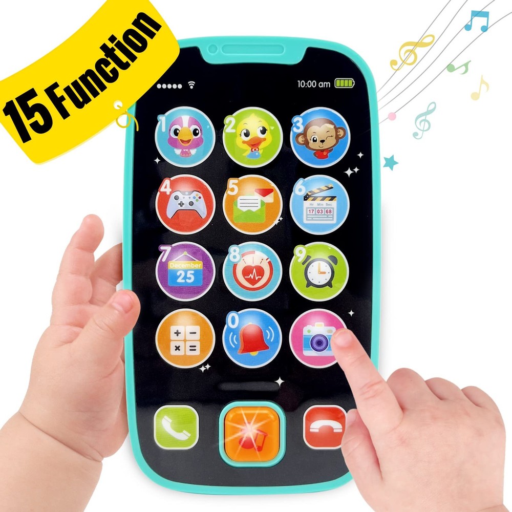 Toys for 1 Year Old Boy, 15 Functions Phone Baby Toys 6-12 Months, Baby Cell