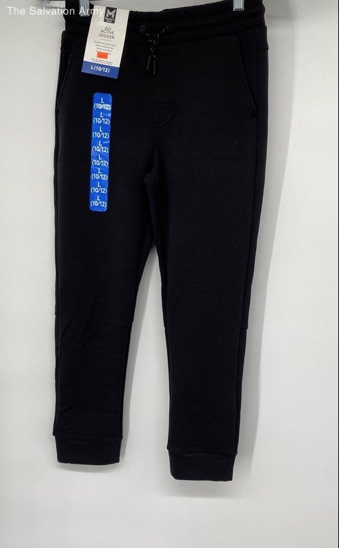 Member's Mark Boys Black Double Knit Stretch Active Jogger Pants Size Large