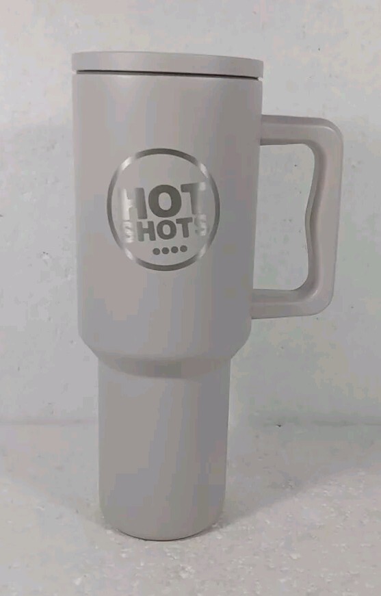 Hot Shots 40 Oz Tumbler Gray Stainless Steel No Straw