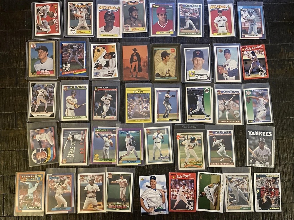 41 cards 80s-90s baseball card lot ken griffey jr, nolan ryan,Bo Jackson + More