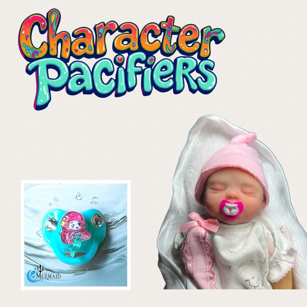 Micro Mini Chupete para Muñecas, Barbie, Critters y más Incluye Estuche de Almacenamiento