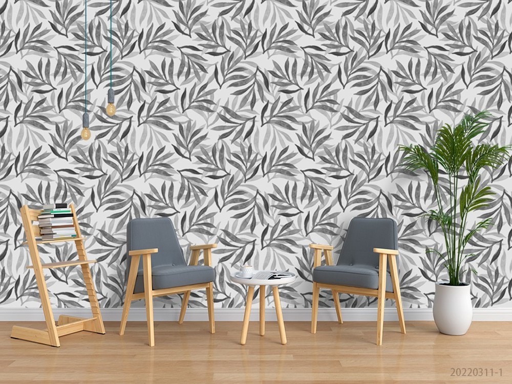 3D Plant Leaves Pattern Wall Murals Wallpaper Murals Wall Sticker