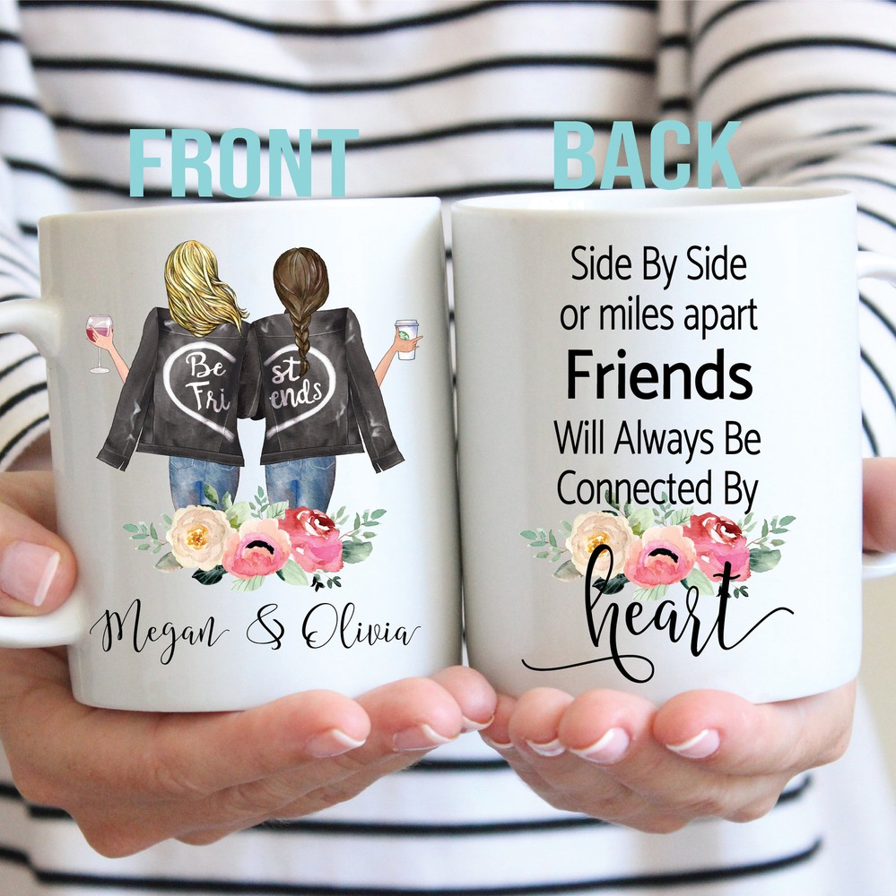Long Distance Gift For Best Friend Custom Bff Mug Moving Away Gift Gift Custom