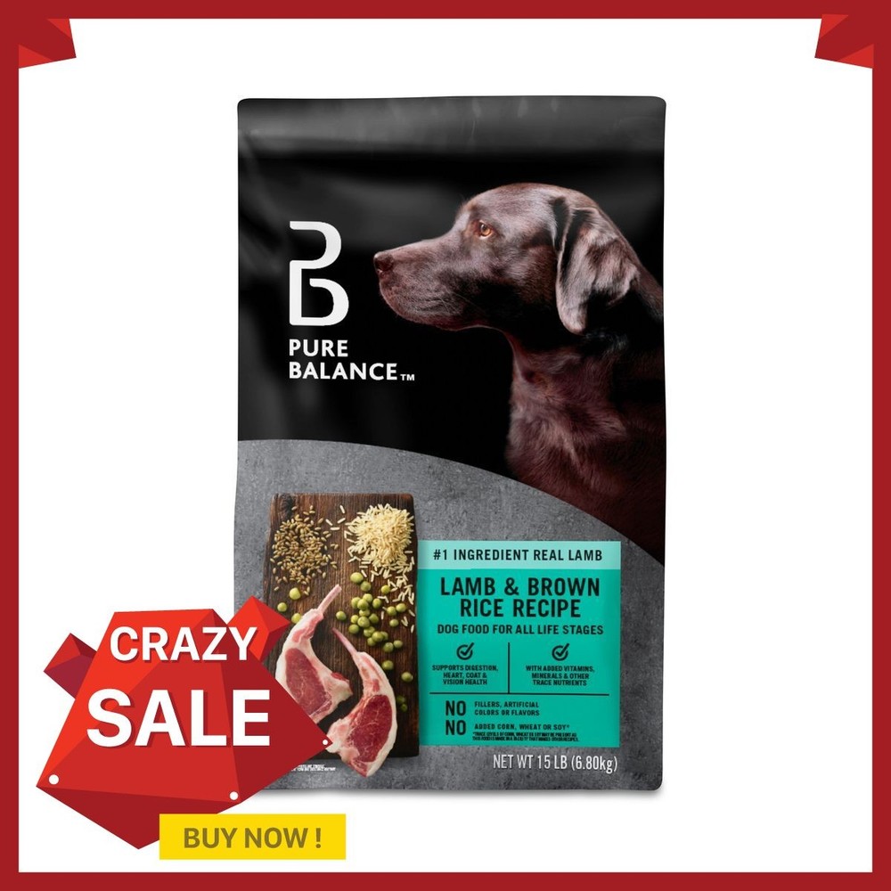 Pure Balance Lamb & Brown Rice Recipe Dry Dog Food, 15 lbs