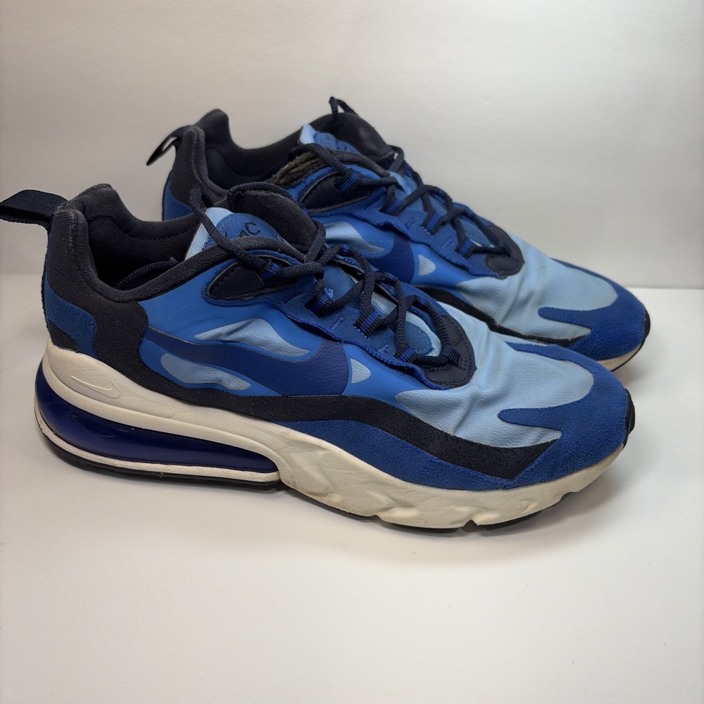 NIKE MENS SIZE 8 SHOES AIR MAX 270 REACT PACIFIC BLUE CI3866-400