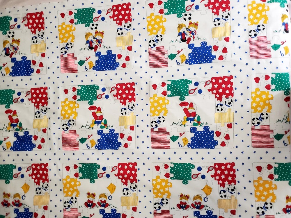 Vintage Children's Sports Fabric 4.5 Yards 46