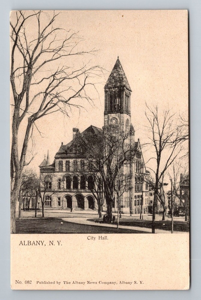 Albany NY-New York, City Hall Vintage Souvenir Postcard