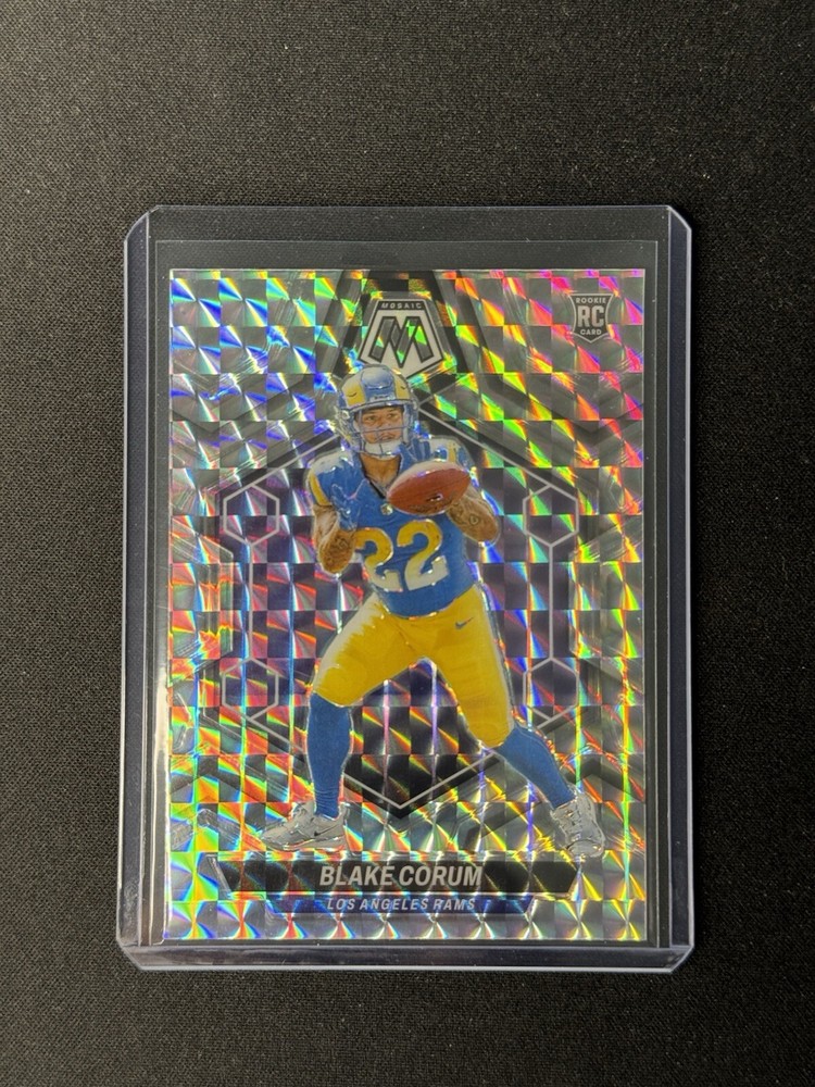 Blake Corum 2024 Panini Mosaic Silver Mosaic Rookie Card RC Rams