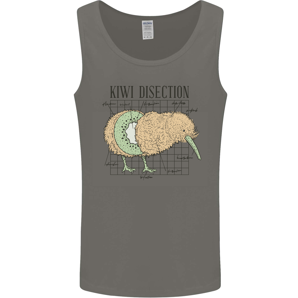 Funny Kiwi Fruit Bird Dissection Mens Vest Tank Top
