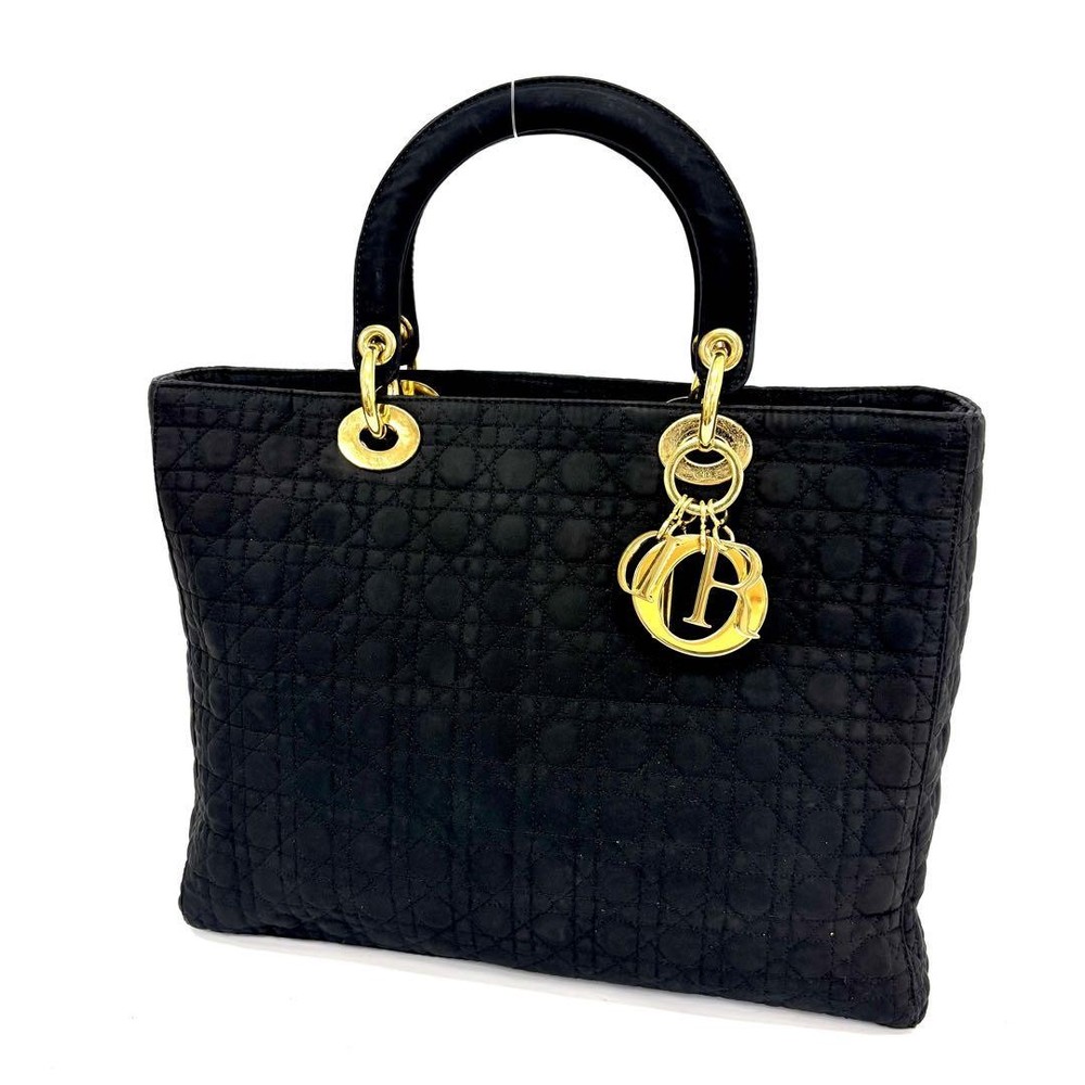 Christian Dior Lady Leather Tote Bag Elegant Womens Handbag New