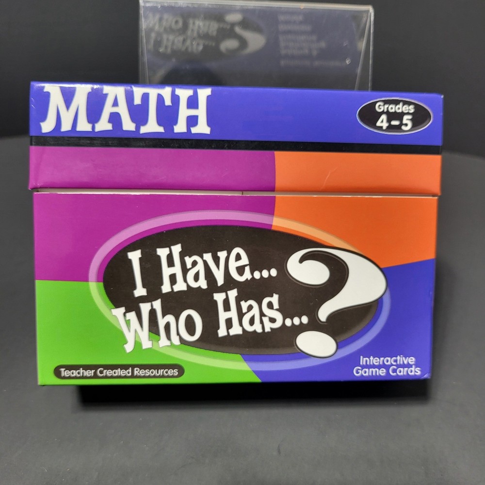 Teacher Created Resources Math I Have Who Has Interactive Game Cards Grades 4-5