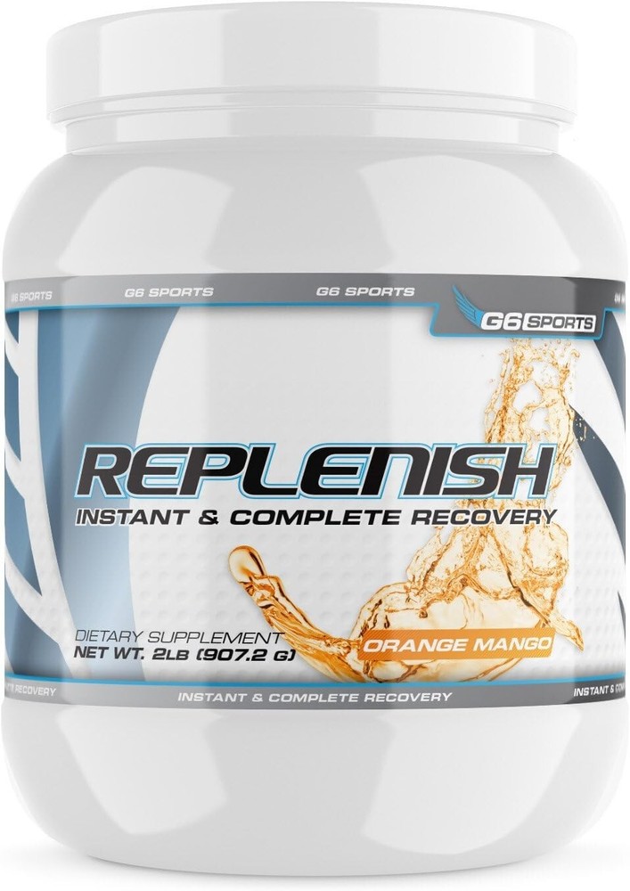 G6 Sports Replenish Instant & Complete Recovery Orange Mango 2 Lb / Exp: 01/26